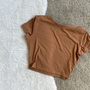 Brown wild fable crop top